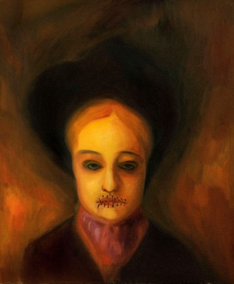 Mlčení, 2011, 90 x 75 cm, olej na plátně
