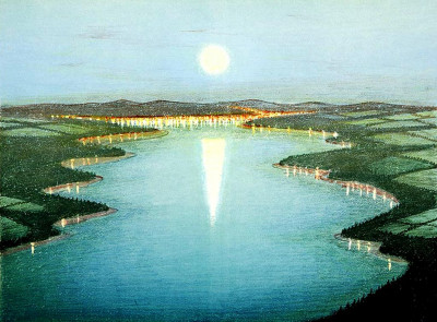 Nad přehradou, 2011, 40 x 50 cm, litografie