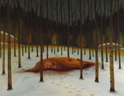 the dead pig, 2005, 101 × 131 cm, oil on canvas