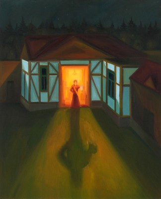  Ve dveřích, 2009, 128x104cm, olej na plátně