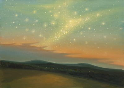 Mléčná dráha, 2017, 50 x 70 cm, olej na plátně