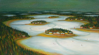The Snowing, 2014, 100 x 180 cm, oil on canvas