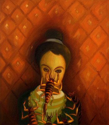 Škorpioni, 2014, 110 x 95 cm, olej na plátně