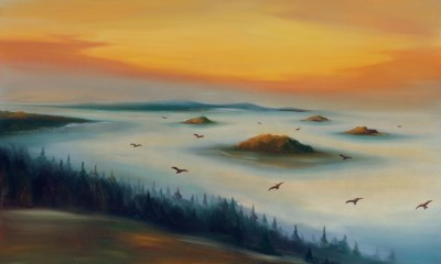 Inverze, 2026, 100 x 165 cm, olej na plátně