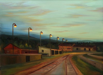 Nádraží, 2011, 95 × 125 cm, olej na plátně