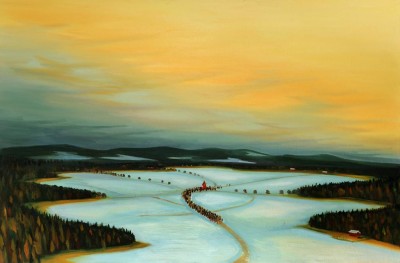 Procesí,  2011, 104 × 157 cm, olej na plátně