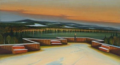 Terasse, 2022, 115 x 210 cm, oil on canvas