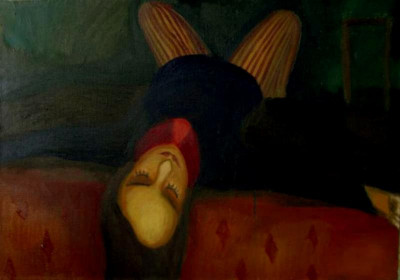 Laying girl, 2005, 82 × 109 cm, oil on canvas