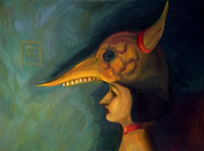 Lebka, 2013, 70 x 95 cm, olej na plátně