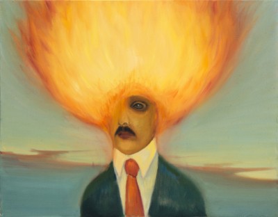 Exploze, 2017,  90 x 115 cm, olej na plátně