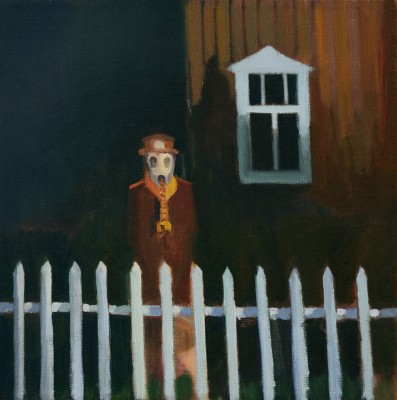 The Fence, 2016, 50 x 50 cm, oil on canvas