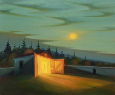 Brána, 2022, 100 x 120 cm, olej na plátně