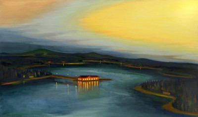 Žluté ráno, 2013, 100 x 170 cm, olej na plátně