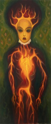 Srdcovec, 2025, 170 x 70 cm, olej na plátně