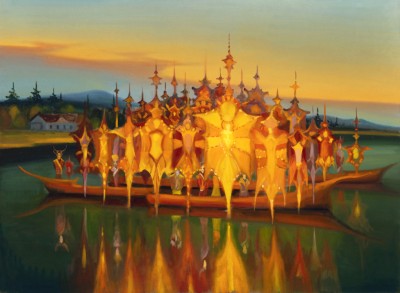 Vlajky, 2025, 110 x 150 cm, olej na plátně