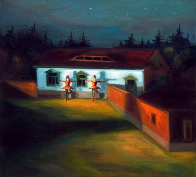 Baletky, 2011, 95 x 105 cm, olej na plátně