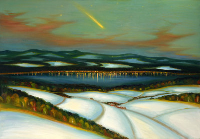 Meteor, 2014, 138 x 201 cm,  olej na plátně