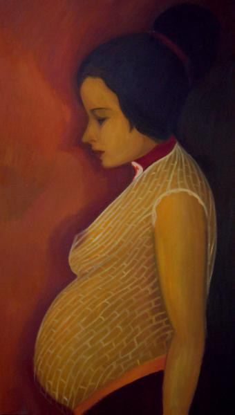 Big mother, 2007, 129 × 75 cm, oil on canvas