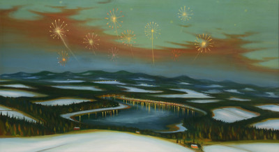 The Firework, 2015, 100 x 180 cm, oil on canvas