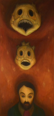 Masky, 2015, 150 x 70 cm, olej na plátně
