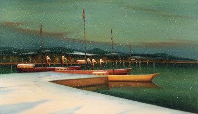 Moroví doktoři, 2021, 115 x 200 cm, olej na plátně