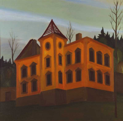 The villa, 2005, 116 × 118 cm, oil on canvas