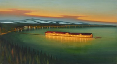 A lake, 2023, 115 x 210 cm, oil on canvas