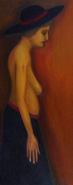 Old Lady, 2008, 151 × 62 cm, oil on canvas