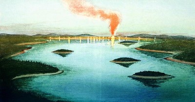 The red smoke, 2011, 29 x 53 cm, litography