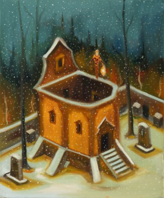 Sníh, 2025, 120 x 189 cm, olej na plátně