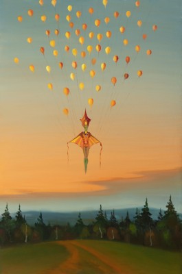 Nad lesem, 2024, 150 x100 cm