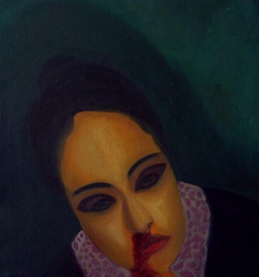 Bleeding girl, 2007, 54 × 51 cm, oil on canvas