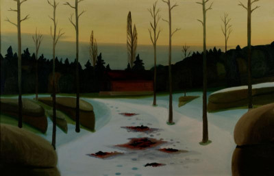 The dead chicken, 2004, 125 × 81 cm, oil on canvas