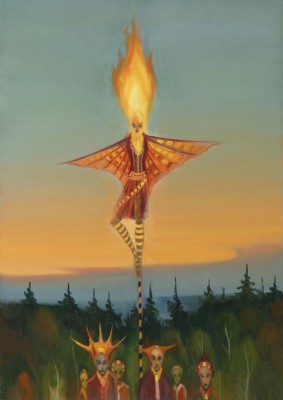 The Fire, 2022, 135 x 100 cm, oil on canvas