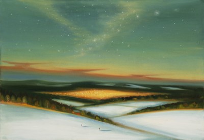 Mléčná dráha, 2017, 80 x 115 cm, olej na plátně