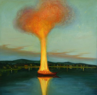 Loď, 2013, 115 x 115 cm, olej na plátně