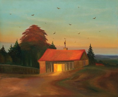 On the roof, 2016, 100 x 120 cm, oil on canvas