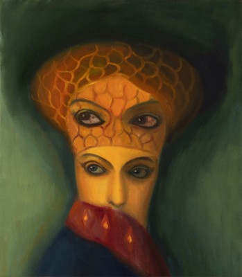 Oči, 2020, 80 x 70 cm, olej na plátně