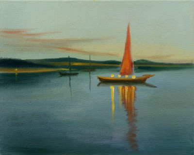 Plachta, 2013, 40 x 50 cm, olej na plátně