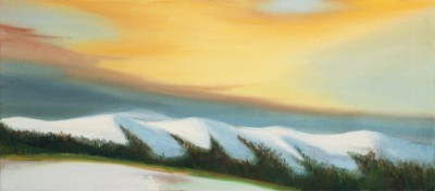 Pláně, 2017, 40 x 90 cm, olej na plátně