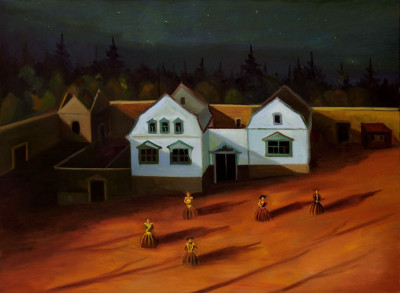 The Yard, 2012, 110 x 150 cm, oil on canvas