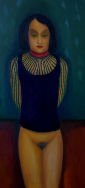 The woman, 2007, 157 × 75 cm, oil on canvas