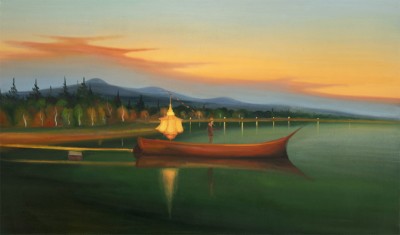 Lampion, 2025, 100 x 170 cm, olej na plátně
