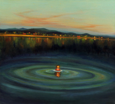 Ve vodě, 2012, 120 x 130 cm, olej na plátně